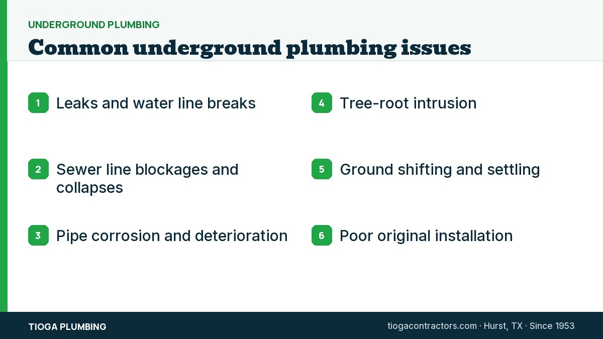 Underground plumbing work includes the replacement of damaged pipes with PVC tubes for efficient water delivery.