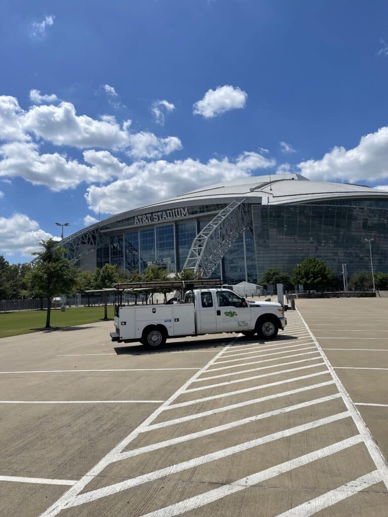One of the Tioga trucks at the Arlington Texas AT&T Stadium