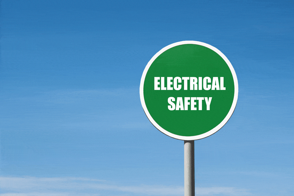 green sign with electrical safety written on it | electrical service euless tx bedford tx 